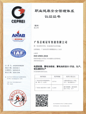 2020ISO45001職業健康管理體系證書(副本)